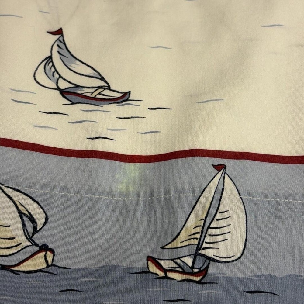Twin Nautical Sailboat Sheet Set Microfiber Coastal Beach Bedding